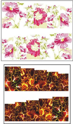 

Jenna Manicure Water Transfer Nail Art Decals Stickers- Sapphire Series NR-1259(White)