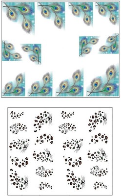 

Jenna Manicure Water Transfer Nail Art Decals Stickers- Sapphire Series NR-1185(White)