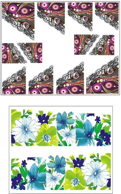 

Jenna Manicure Water Transfer Nail Art Decals Stickers- Sapphire Series NR-1196(White)