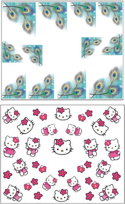 

Jenna Manicure Water Transfer Nail Art Decals Stickers- Sapphire Series NR-1300(White)