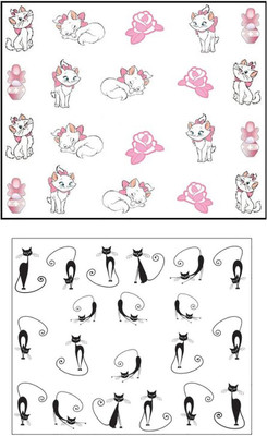 

Jenna Manicure Water Transfer Nail Art Decals Stickers- Sapphire Series NR-1244(White)