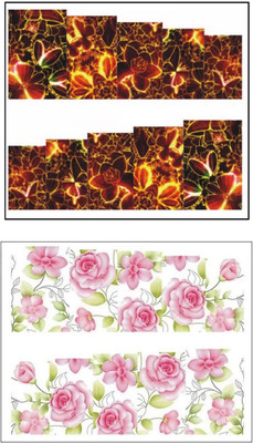 

Jenna Manicure Water Transfer Nail Art Decals Stickers- Sapphire Series NR-1030(White)