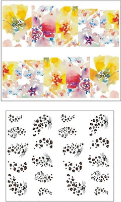 

Jenna Manicure Water Transfer Nail Art Decals Stickers- Sapphire Series NR-1071(White)
