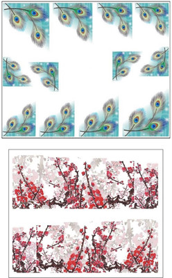 

Jenna Manicure Water Transfer Nail Art Decals Stickers- Sapphire Series NR-1175(White)