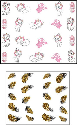 

Jenna Manicure Water Transfer Nail Art Decals Stickers- Sapphire Series NR-1235(White)