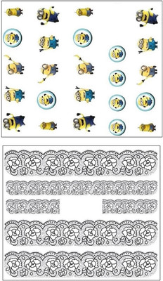 

Jenna Manicure Water Transfer Nail Art Decals Stickers- Sapphire Series NR-1290(White)