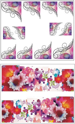 

Jenna Manicure Water Transfer Nail Art Decals Stickers- Sapphire Series NR-1319(White)