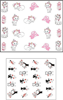 

Jenna Manicure Water Transfer Nail Art Decals Stickers- Sapphire Series NR-1229(White)