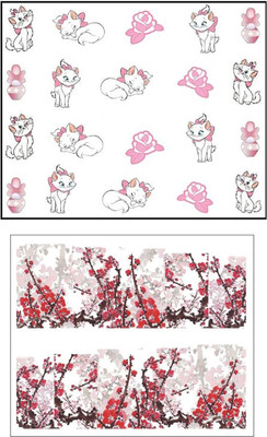 

Jenna Manicure Water Transfer Nail Art Decals Stickers- Sapphire Series NR-1232(White)