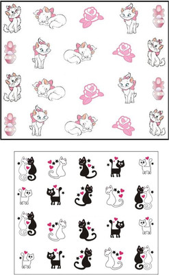 

Jenna Manicure Water Transfer Nail Art Decals Stickers- Sapphire Series NR-1230(White)