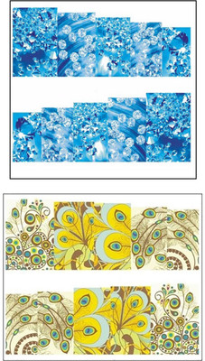 

Jenna Manicure Water Transfer Nail Art Decals Stickers- Sapphire Series NR-1013(White)