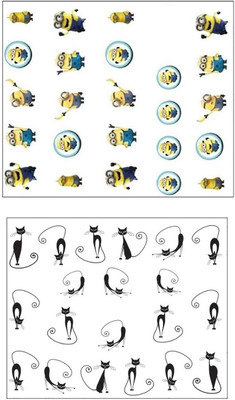 

Jenna Manicure Water Transfer Nail Art Decals Stickers- Sapphire Series NR-1168(White)