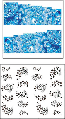 

Jenna Manicure Water Transfer Nail Art Decals Stickers- Sapphire Series NR-1014(White)