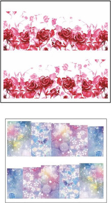 

Jenna Manicure Water Transfer Nail Art Decals Stickers- Sapphire Series NR-1047(White)