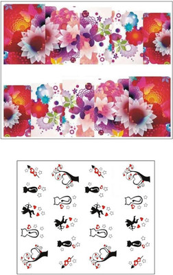 

Jenna Manicure Water Transfer Nail Art Decals Stickers- Sapphire Series NR-1096(White)