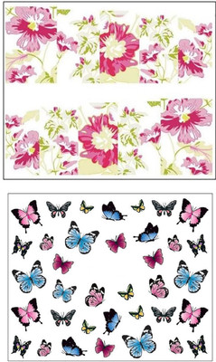 

Jenna Manicure Water Transfer Nail Art Decals Stickers- Sapphire Series NR-1091(White)