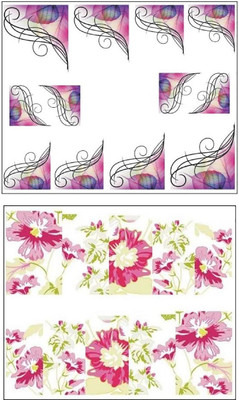 

Jenna Manicure Water Transfer Nail Art Decals Stickers- Sapphire Series NR-1318(White)