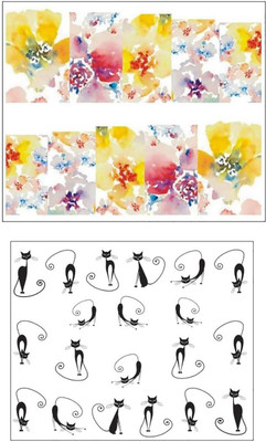 

Jenna Manicure Water Transfer Nail Art Decals Stickers- Sapphire Series NR-1073(White)