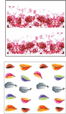 

Jenna Manicure Water Transfer Nail Art Decals Stickers- Sapphire Series NR-1056(White)