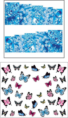 

Jenna Manicure Water Transfer Nail Art Decals Stickers- Sapphire Series NR-1015(White)