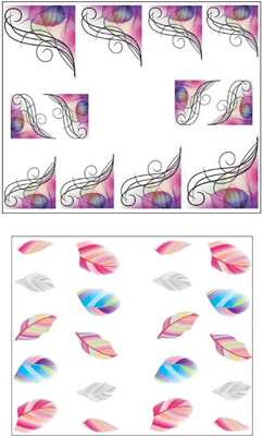 

Jenna Manicure Water Transfer Nail Art Decals Stickers- Sapphire Series NR-1228(White)