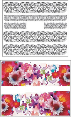 

Jenna Manicure Water Transfer Nail Art Decals Stickers- Sapphire Series NR-1274(White)