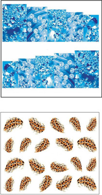 

Jenna Manicure Water Transfer Nail Art Decals Stickers- Sapphire Series NR-1008(White)