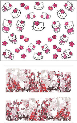

Jenna Manicure Water Transfer Nail Art Decals Stickers- Sapphire Series NR-1137(White)