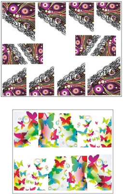 

Jenna Manicure Water Transfer Nail Art Decals Stickers- Sapphire Series NR-1200(White)