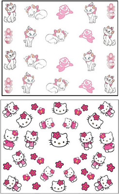 

Jenna Manicure Water Transfer Nail Art Decals Stickers- Sapphire Series NR-1333(White)