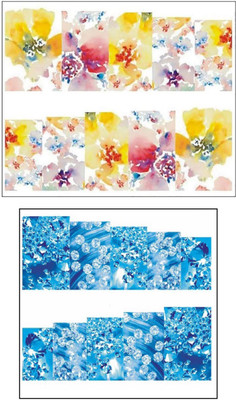 

Jenna Manicure Water Transfer Nail Art Decals Stickers- Sapphire Series NR-1251(White)
