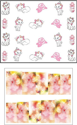 

Jenna Manicure Water Transfer Nail Art Decals Stickers- Sapphire Series NR-1233(White)