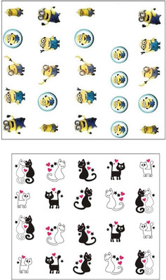 

Jenna Manicure Water Transfer Nail Art Decals Stickers- Sapphire Series NR-1154(White)