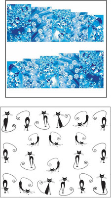 

Jenna Manicure Water Transfer Nail Art Decals Stickers- Sapphire Series NR-1016(White)