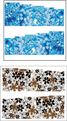 

Jenna Manicure Water Transfer Nail Art Decals Stickers- Sapphire Series NR-1017(White)