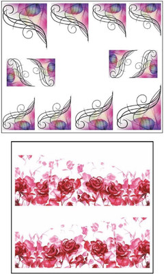 

Jenna Manicure Water Transfer Nail Art Decals Stickers- Sapphire Series NR-1316(White)