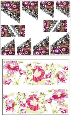 

Jenna Manicure Water Transfer Nail Art Decals Stickers- Sapphire Series NR-1307(White)