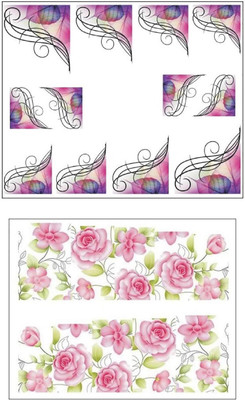

Jenna Manicure Water Transfer Nail Art Decals Stickers- Sapphire Series NR-1220(White)