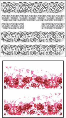 

Jenna Manicure Water Transfer Nail Art Decals Stickers- Sapphire Series NR-1271(White)