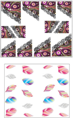 

Jenna Manicure Water Transfer Nail Art Decals Stickers- Sapphire Series NR-1209(White)