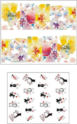 

Jenna Manicure Water Transfer Nail Art Decals Stickers- Sapphire Series NR-1058(White)