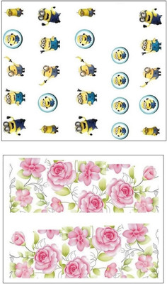 

Jenna Manicure Water Transfer Nail Art Decals Stickers- Sapphire Series NR-1163(White)