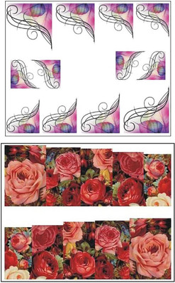 

Jenna Manicure Water Transfer Nail Art Decals Stickers- Sapphire Series NR-1221(White)