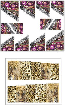 

Jenna Manicure Water Transfer Nail Art Decals Stickers- Sapphire Series NR-1193(White)