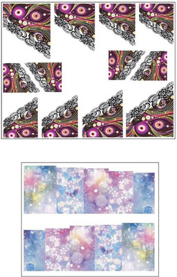 

Jenna Manicure Water Transfer Nail Art Decals Stickers- Sapphire Series NR-1199(White)