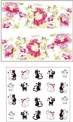 

Jenna Manicure Water Transfer Nail Art Decals Stickers- Sapphire Series NR-1078(White)