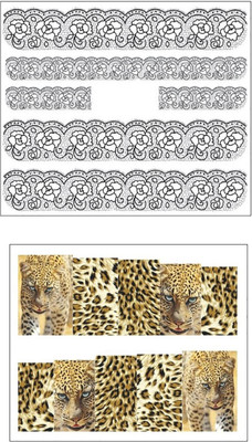 

Jenna Manicure Water Transfer Nail Art Decals Stickers- Sapphire Series NR-1117(White)