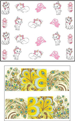 

Jenna Manicure Water Transfer Nail Art Decals Stickers- Sapphire Series NR-1241(White)