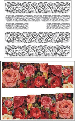 

Jenna Manicure Water Transfer Nail Art Decals Stickers- Sapphire Series NR-1126(White)