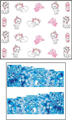 

Jenna Manicure Water Transfer Nail Art Decals Stickers- Sapphire Series NR-1326(White)